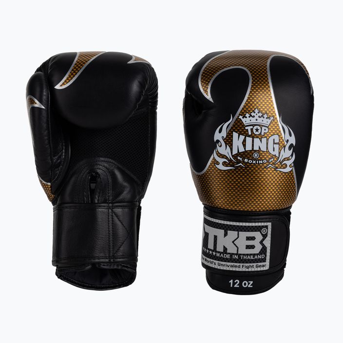 Boxerské rukavice Top King Muay Thai Empower černé TKBGEM-01A-BK-GD-10 3