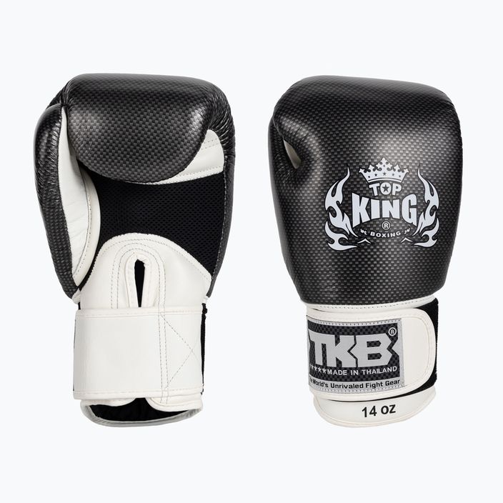 Boxerské rukavice Top King Muay Thai Empower Air bílo-stříbrné TKBGEM-02A-WH-SV-10