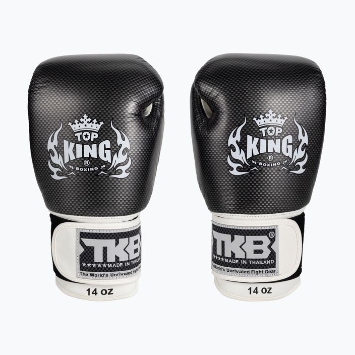 Boxerské rukavice Top King Muay Thai Empower Air bílo-stříbrné TKBGEM-02A-WH-SV-10 2