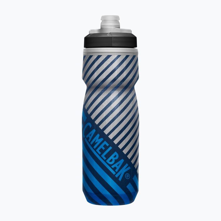 Cyklistická láhev CamelBak Podium Chill 620 ml grey/ blue stripe