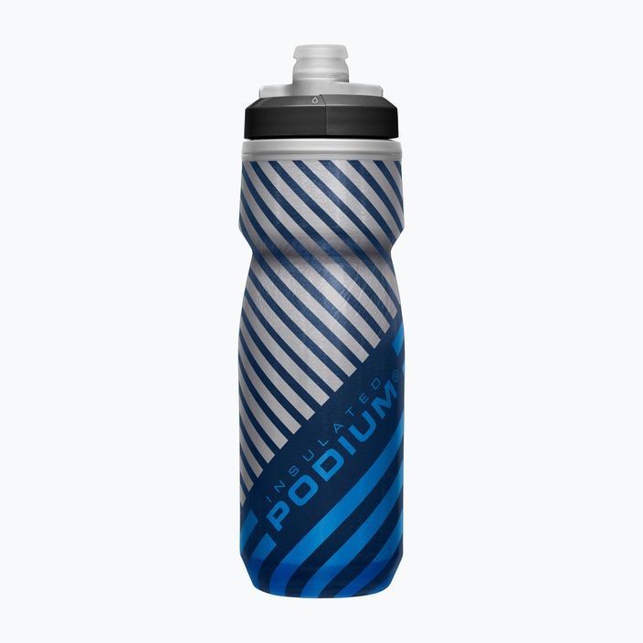 Cyklistická láhev CamelBak Podium Chill 620 ml grey/ blue stripe 3