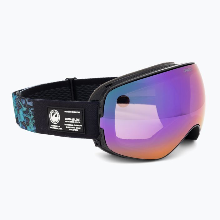 Lyžařské brýle DRAGON X2S black pearl/lumalens purple ion/amber 2