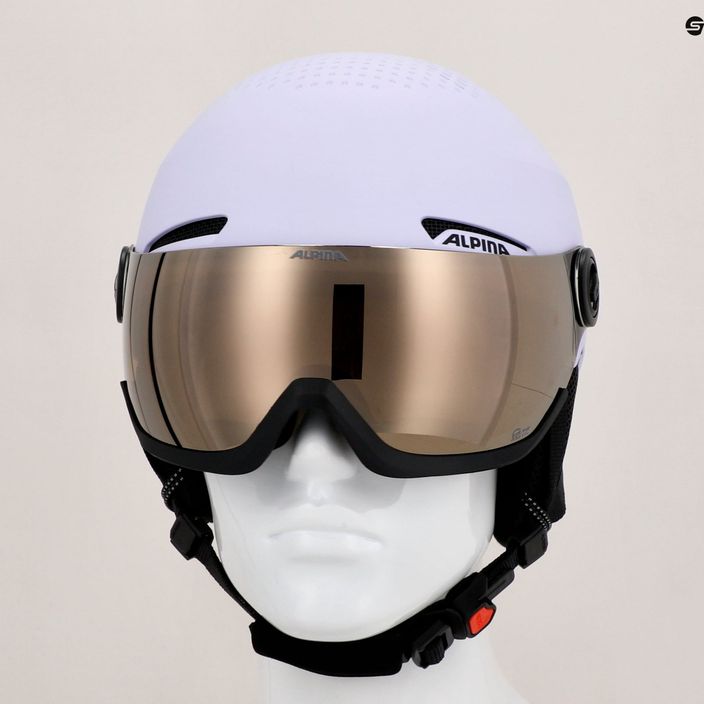 Alpina Arber Visor Q Lite lyžařská helma lila matt 11