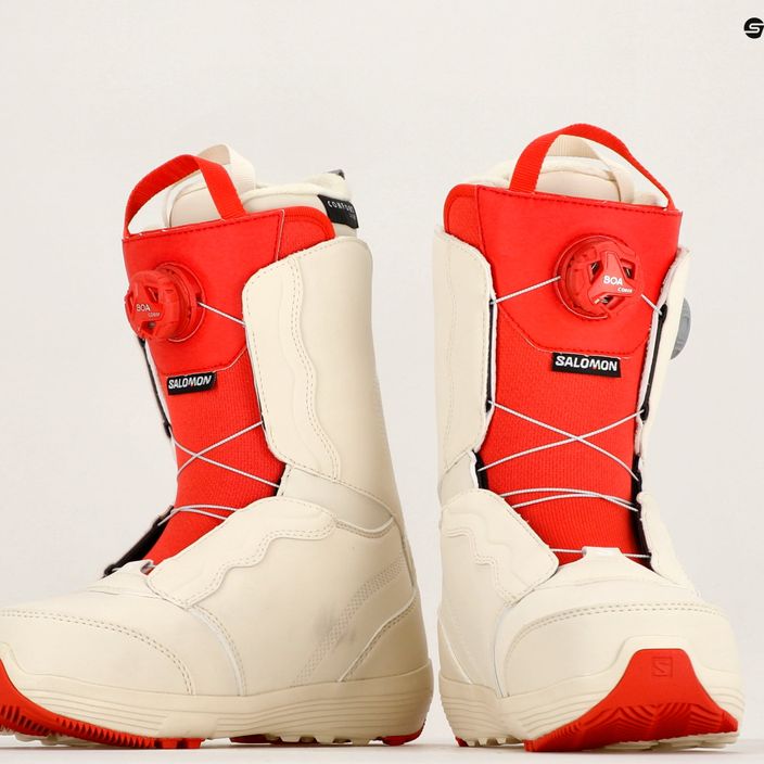 Dámské snowboardové boty Salomon Ivy Boa SJ Boa bleached sand/almond milk/aurora red 11