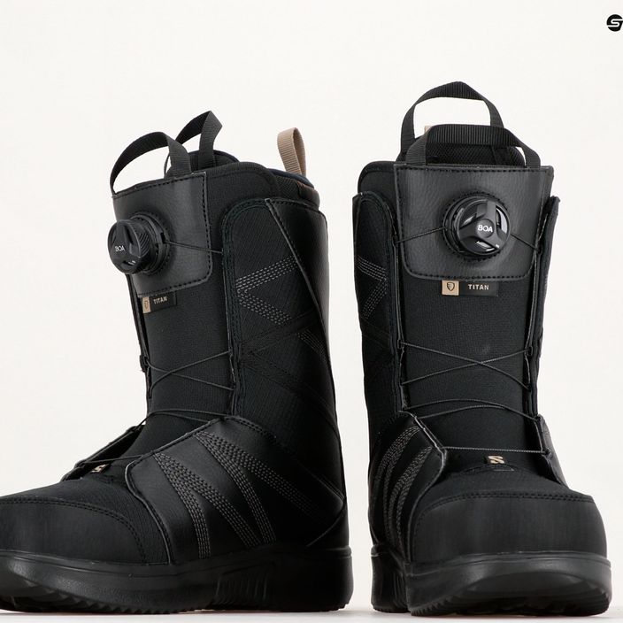 Pánské boty na snowboard Salomon Titan Boa black/black/roasted cashew 11