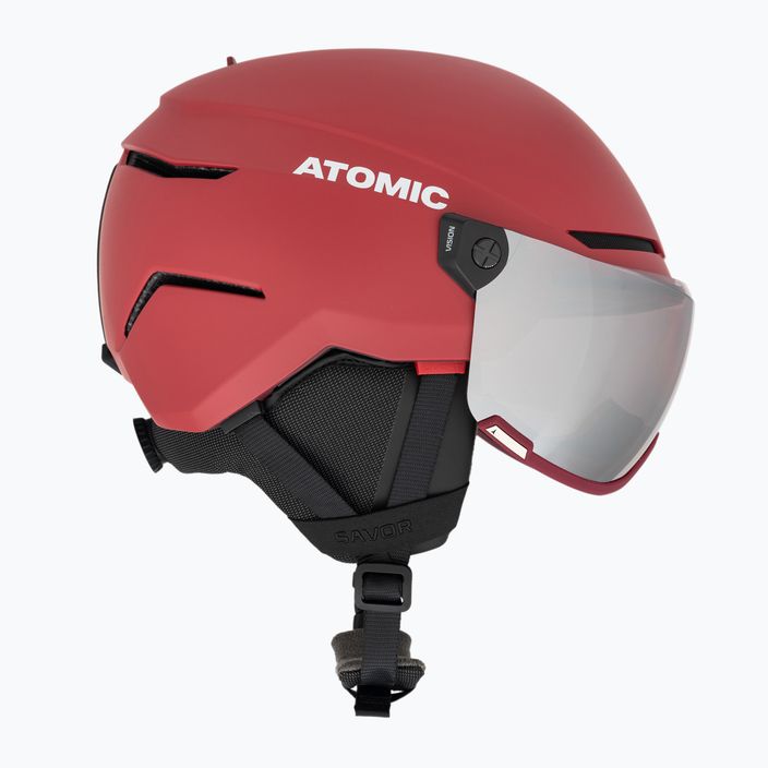 Lyžařská helma Atomic Savor Visor Stereo tmavě červená 4