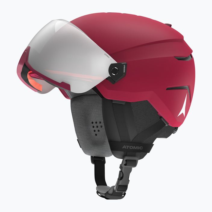 Lyžařská helma Atomic Savor Visor Stereo tmavě červená 6