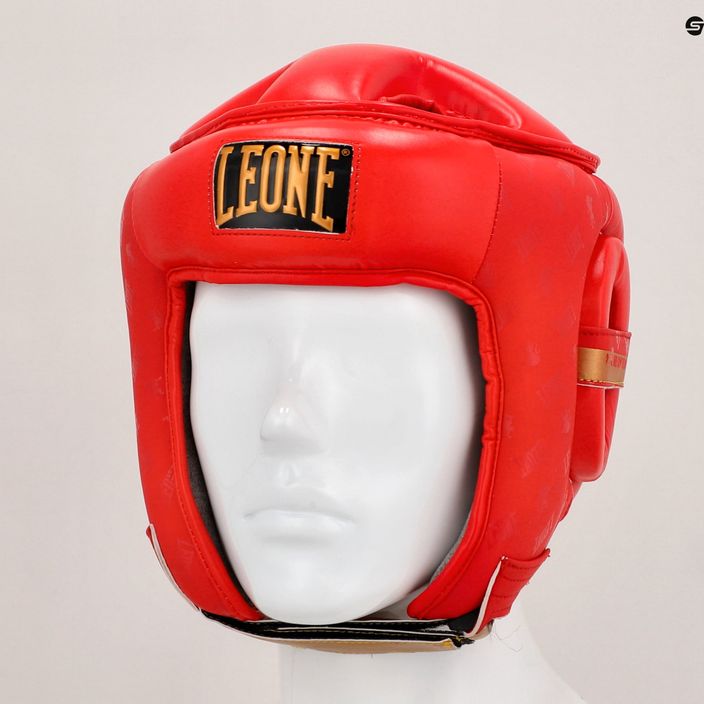 Boxerská helma Leone 1947 Headgear Dna červená CS444 15