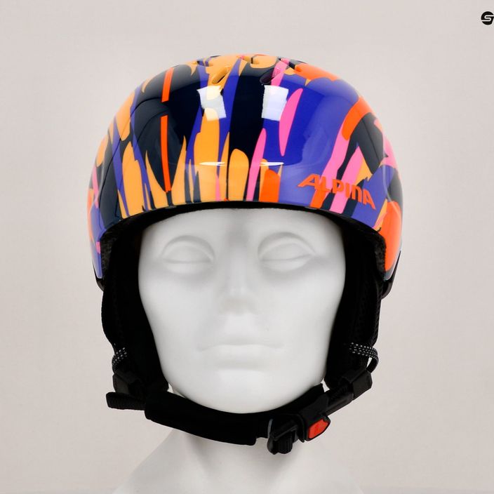 Dětská lyžařská helma Alpina Pizi pink orange/blue gloss 11