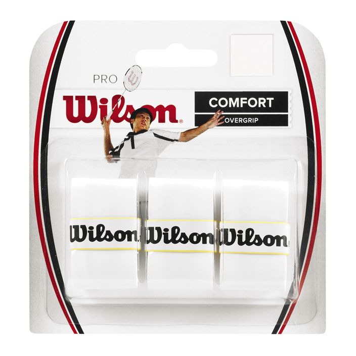 Omotávky na badmintonové rakety Wilson Pro Overgrip 3 ks white 2