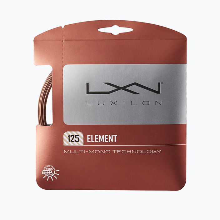 Tenisové struny Luxilon Element 125 Set hnědé WRZ990105+