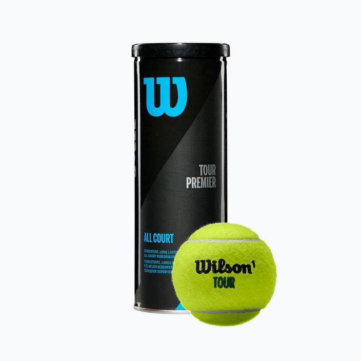 Sada tenisových míčků Wilson Tour Premier All Ct 3 ks žlutá WRT109400
