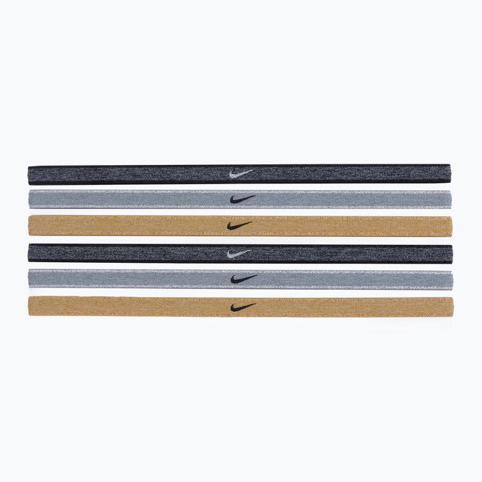 Nike Swoosh Sport Metalické čelenky 6 ks šedozlaté N1002008-097 2