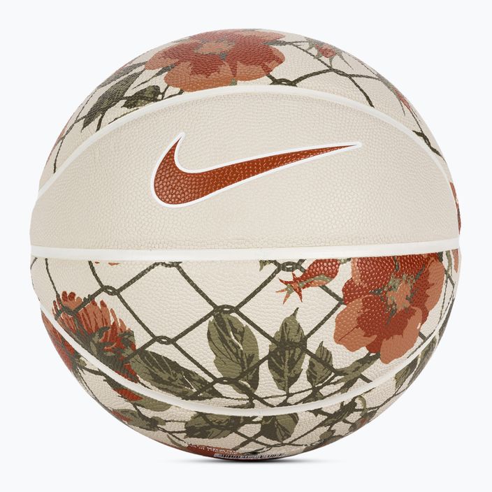 Basketbalový míč  Nike 8P PRM Energy Deflated lt orewood brn/white/white/burnt sunrise velikost  7