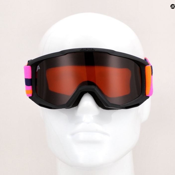 Dětské lyžařské brýle Alpina Piney black/pink matt/orange 5