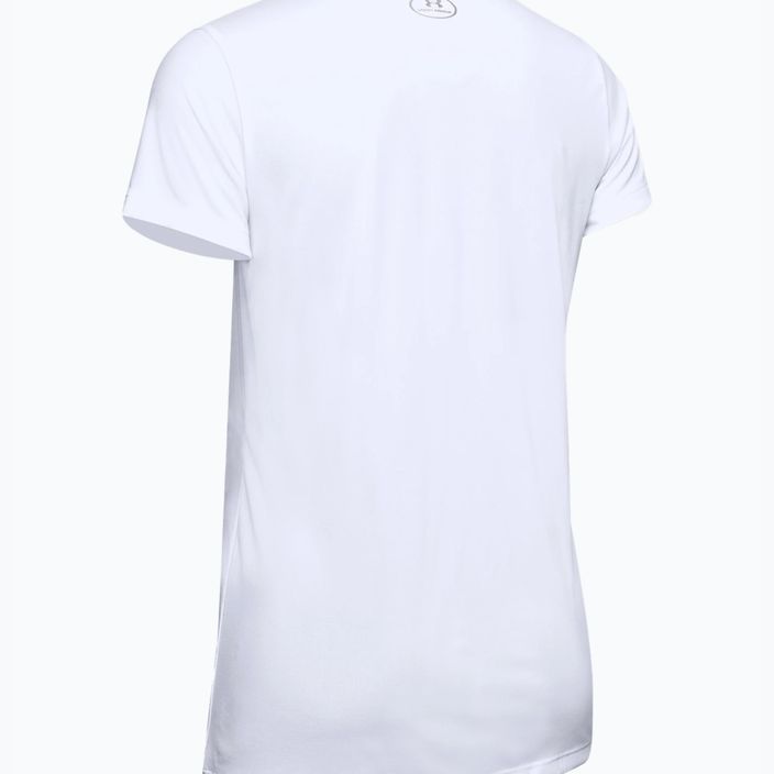 Dámské sportovní tričko Under Armour Tech SSV - Solid bílo-stříbrné 1255839 2