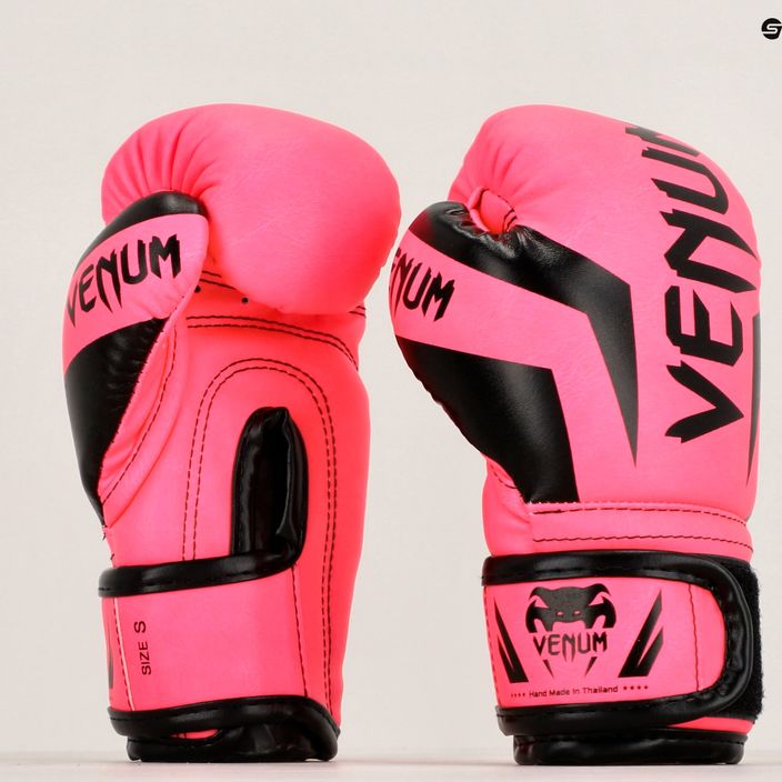 Rękawice bokserskie dziecięce Venum Elite Boxing fluo pink 11