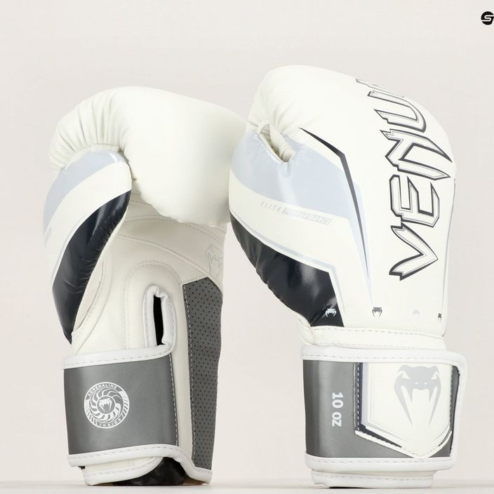 Boxerské rukavice  Venum Elite Evo grey/white 10