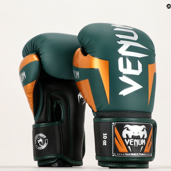 Boxerské rukavice  Venum Elite green/bronze/silver 10
