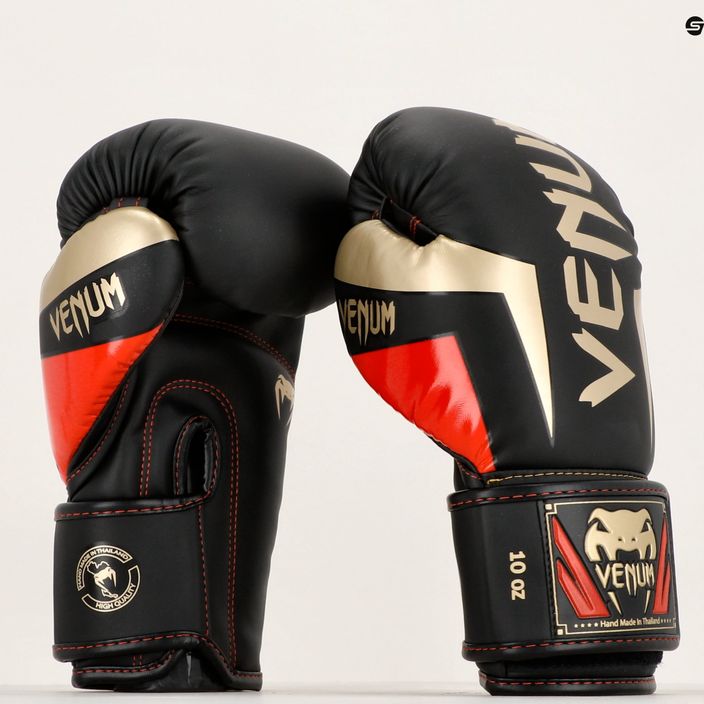 Boxerské rukavice  Venum Elite black/gold/red 11