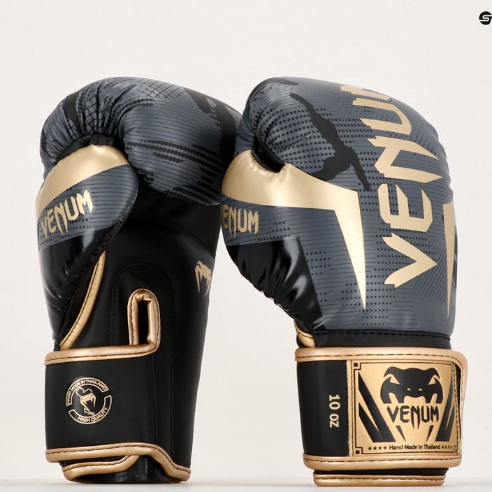 Boxerské rukavice  Venum Elite dark camo/gold 11