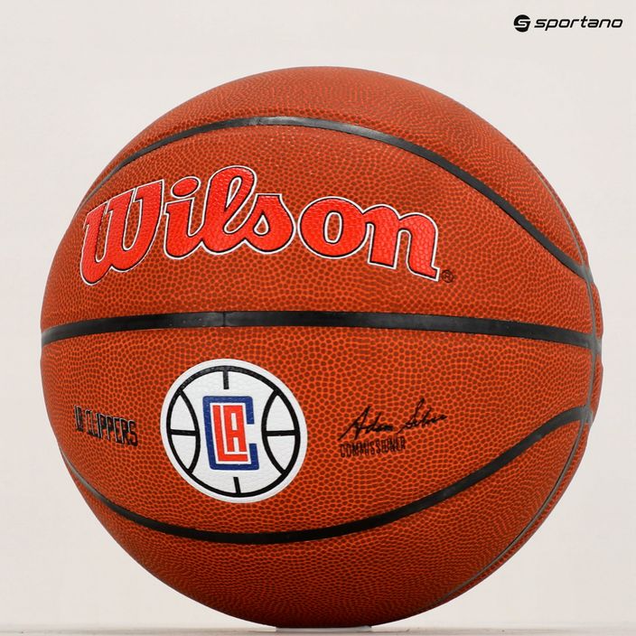 Wilson NBA Team Alliance Los Angeles Clippers basketbalový míč hnědý WTB3100XBLAC 6