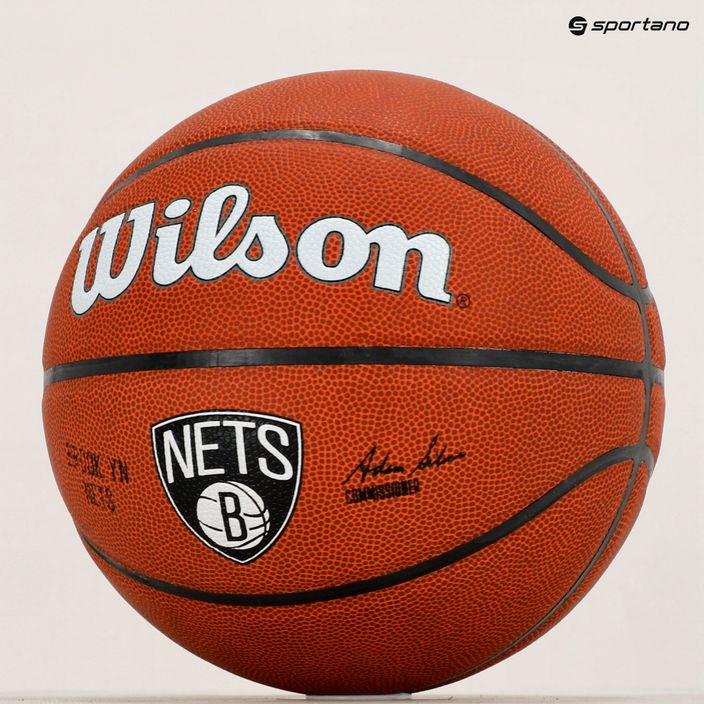 Wilson NBA Team Alliance Brooklyn Nets basketbalový míč hnědý WTB3100XBBRO 6