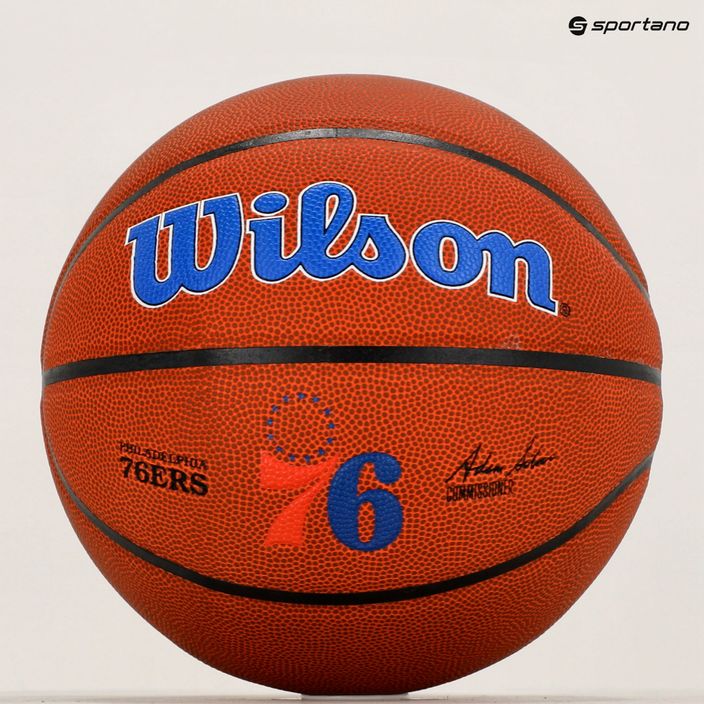 Wilson NBA Team Alliance Philadelphia 76ers basketbalový míč hnědý WTB3100XBPHI 6