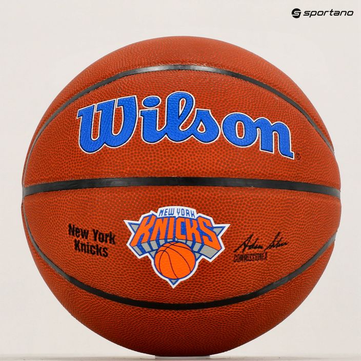 Wilson NBA Team Alliance New York Knicks basketbalový míč hnědý WTB3100XBNYK 6