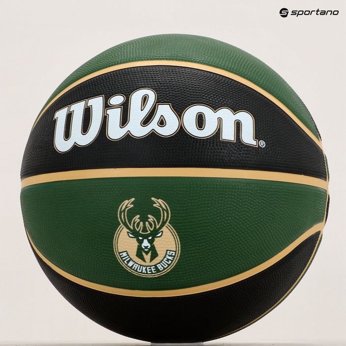 Wilson NBA Team Tribute basketbalový míč Milwaukee Bucks zelený WTB1300XBMIL 7