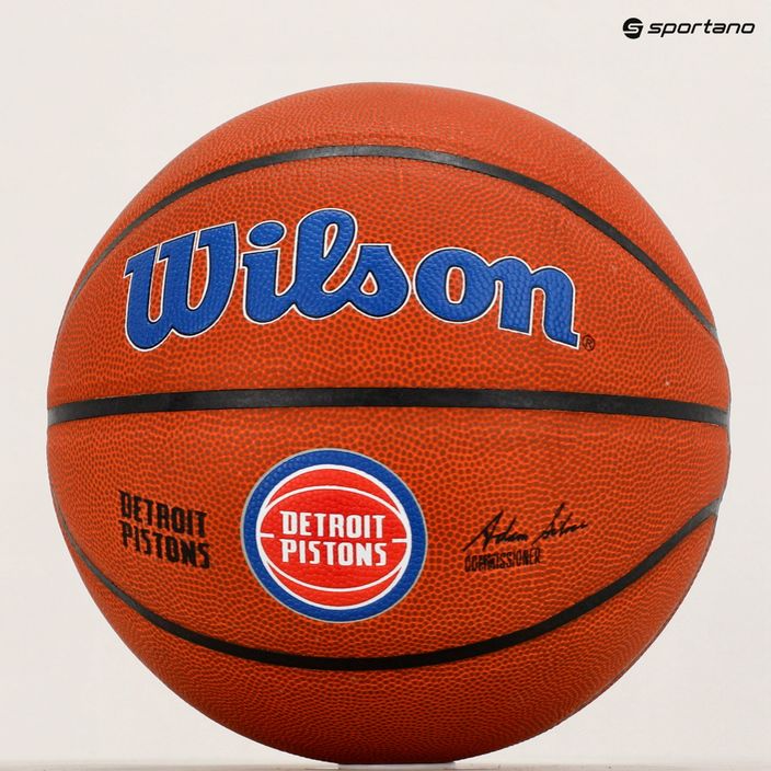 Wilson NBA Team Alliance Detroit Pistons basketbalový míč hnědý WTB3100XBDET 6