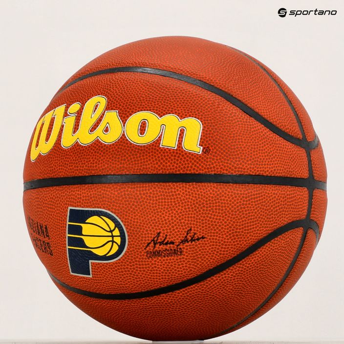 Wilson NBA Team Alliance Indiana Pacers hnědý basketbalový míč WTB3100XBIND 6