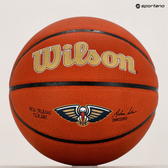 Wilson NBA Team Alliance New Orleans Pelicans basketbalový míč hnědý WTB3100XBBNO 6