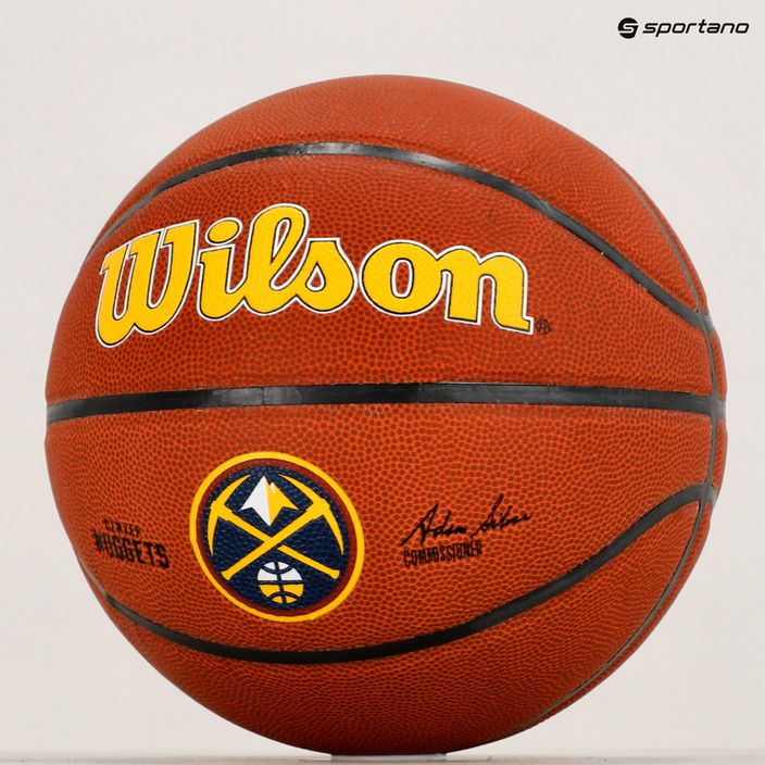Wilson NBA Team Alliance Denver Nuggets basketbalový míč hnědý WTB3100XBDEN 6