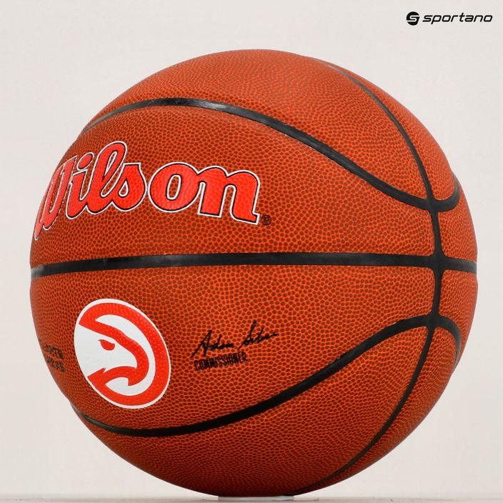 Wilson NBA Team Alliance Atlanta Hawks basketbalový míč hnědý WTB3100XBATL 6