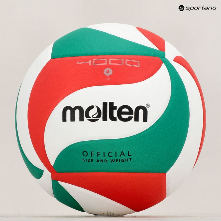 Volejbalový míčMolten V4M4000-4 white/green/red velikost 4 6