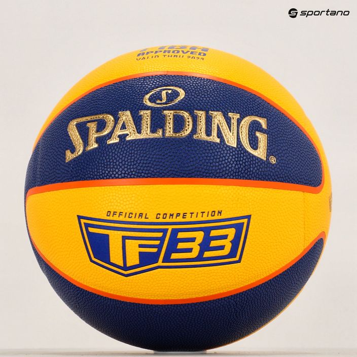Basketbalový míč Spalding TF-33 Gold żółto-niebieska 76862Z velikost 6 5