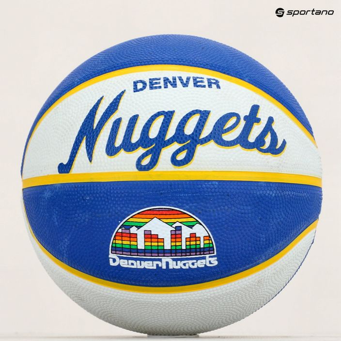 Wilson NBA Team Retro Mini Denver Nuggets basketbal modrý WTB3200XBDEN 5