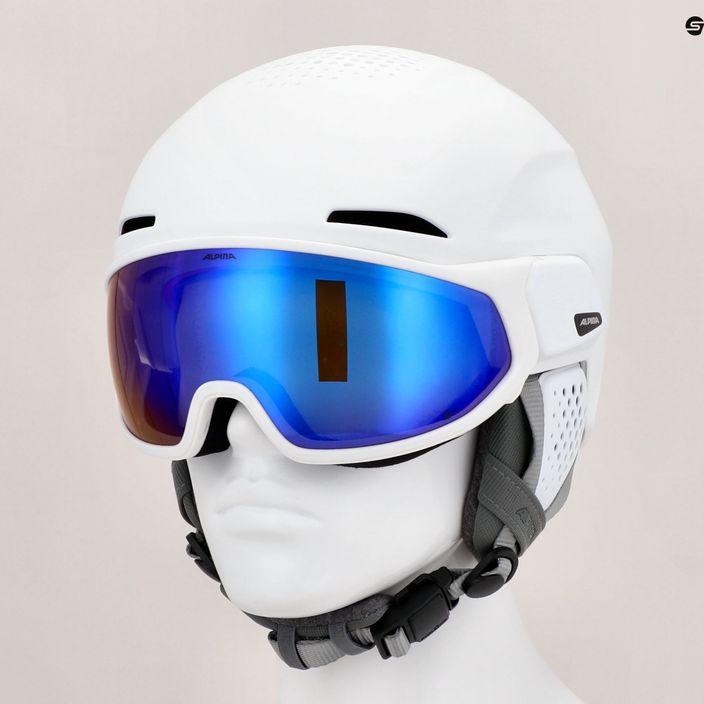 Lyžařská helma Alpina Alto Q-Lite white matt/blue revo 11