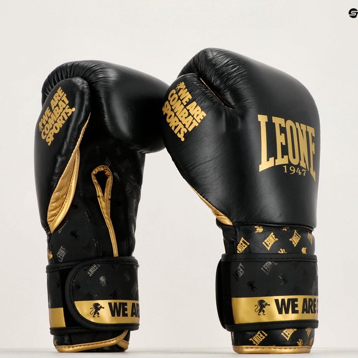 Černo-zlaté boxerské rukavice Leone Dna GN220 10