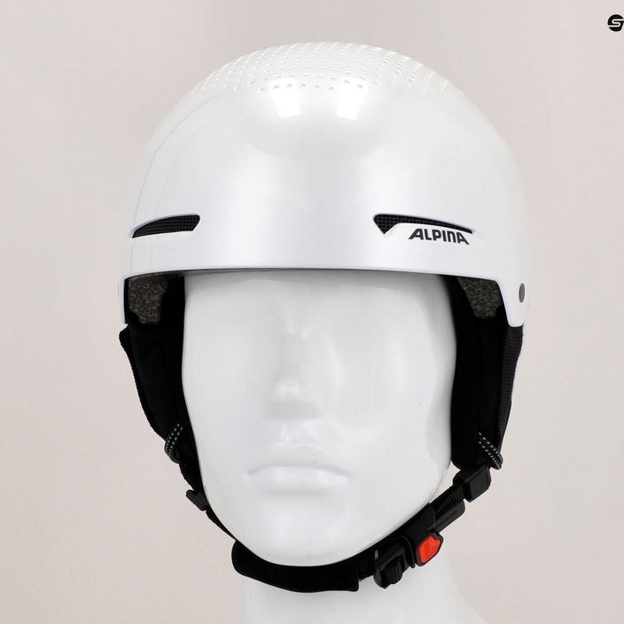 Lyžařská helma Alpina Arber bílá/metalický lesk 12