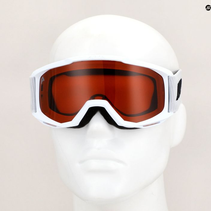 Dětské lyžařské brýle Alpina Piney white matt/orange 5