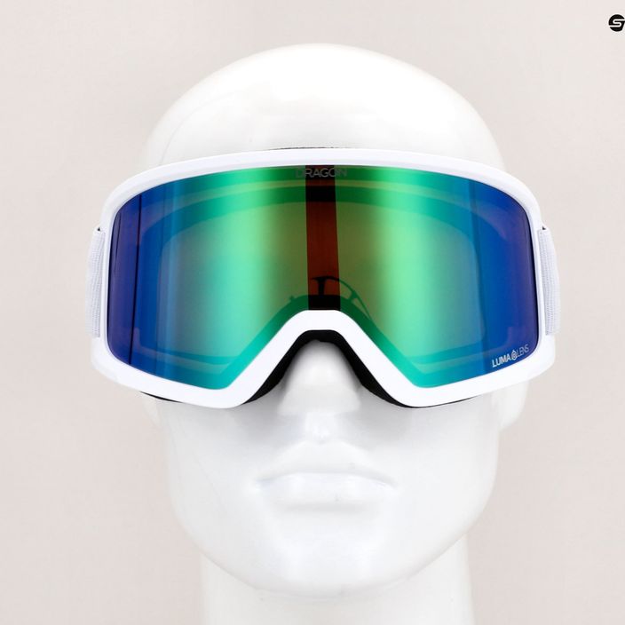 Lyžařské brýle Dragon DX3 OTG bílo-zelené 7