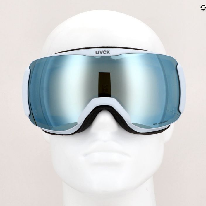 Dámské lyžařské brýle UVEX Downhill 2100 CV WE S2 arctic blue matt/mirror white/colorvision green 6