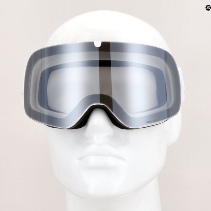 Lyžařské brýle Red Bull SPECT Soar S1 matné bílé/bílé/kouřové/stříbrné zrcadlové brýle 4