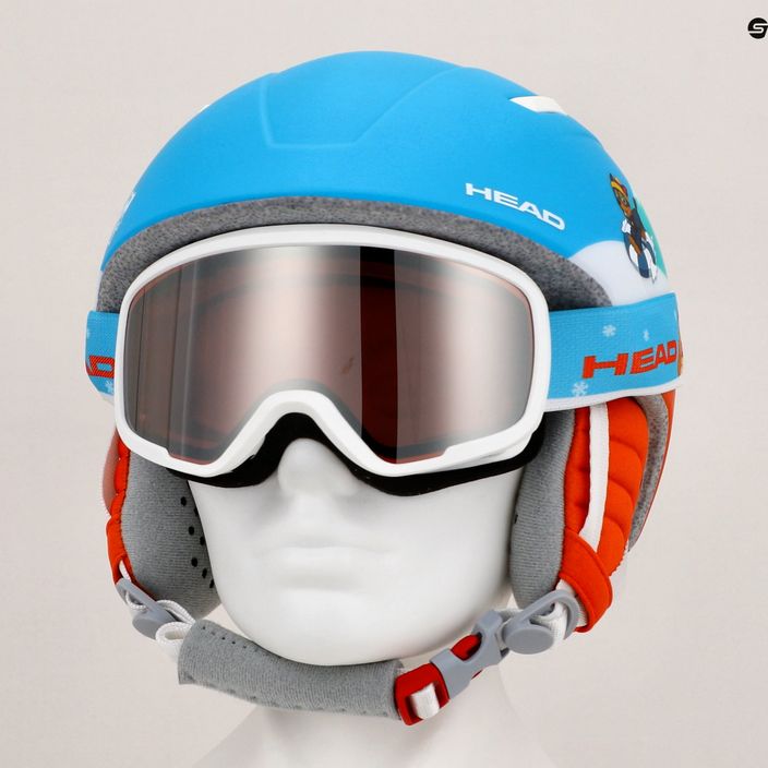 Dětská lyžařská helma HEAD Mojo Set Paw + brýle modrá 9