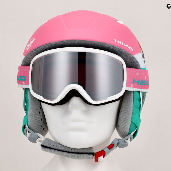 Dětská lyžařská helma HEAD Maja Set Paw + brýle růžová 9