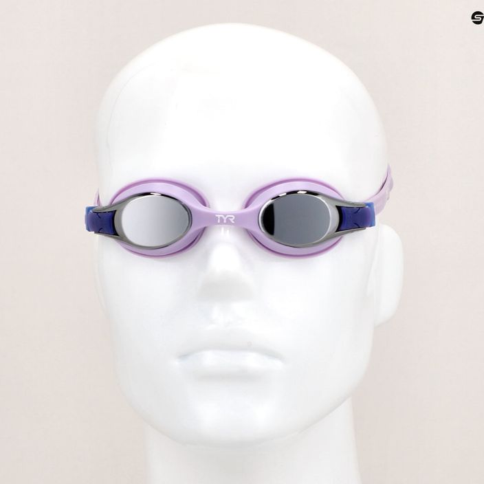Dětské plavecké brýle TYR Swimple Metallized silvger/purple 8