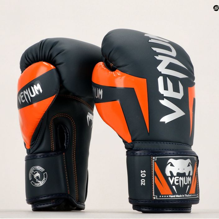 Boxerské rukavice  Venum Elite navy/silver/orange 11