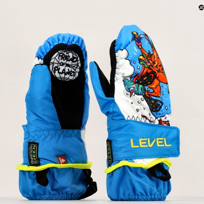 Level Animal dětské lyžařské rukavice světle modré 9